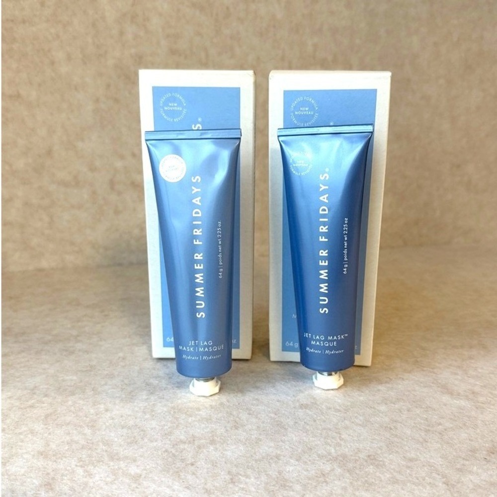 Summer Fridays Jet Lag Mask 2.25 oz 64g Set of 2 Hydrating Face Mask New In Box
